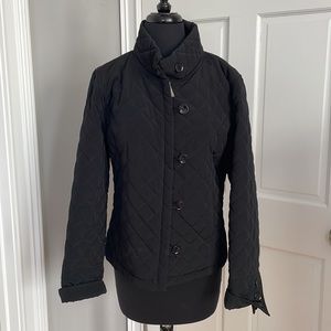 Calvin Klein Black Quilted Coat, Size M